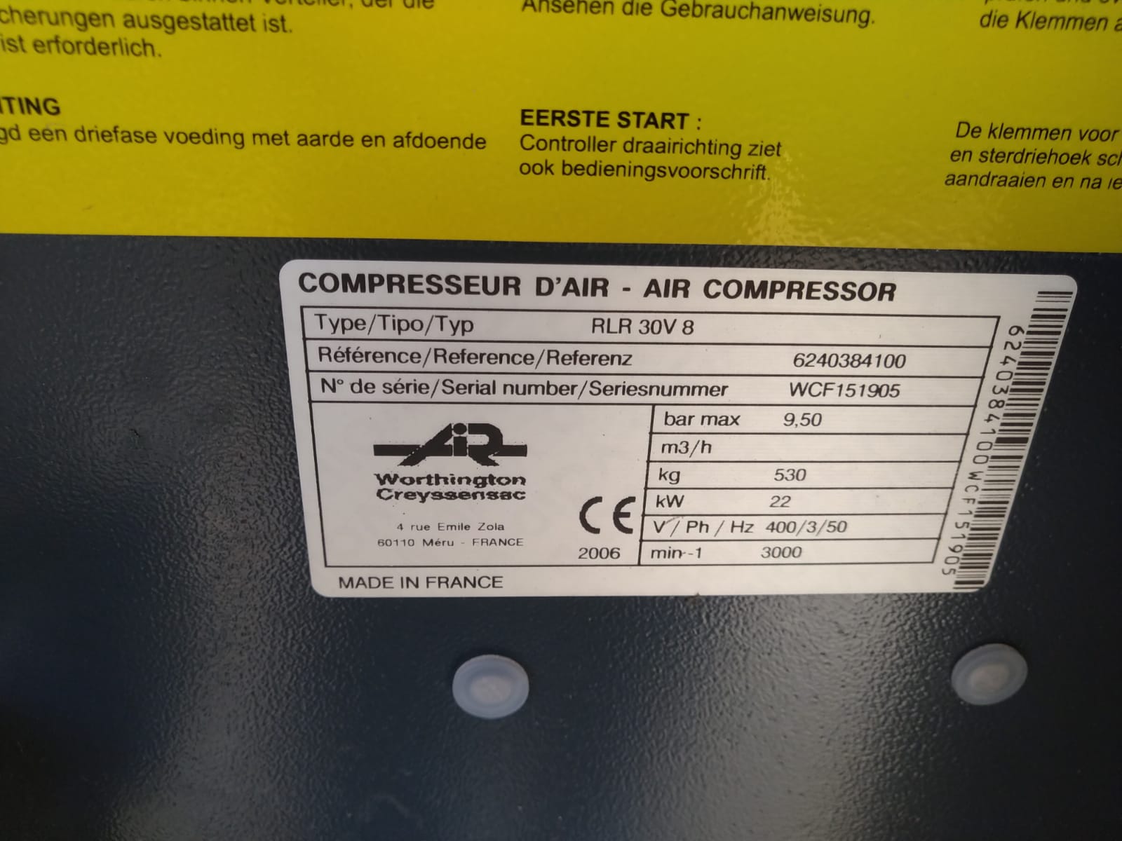 WORTHINGTON RLR 30V8  2006